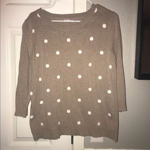 Tan polka dot sweater